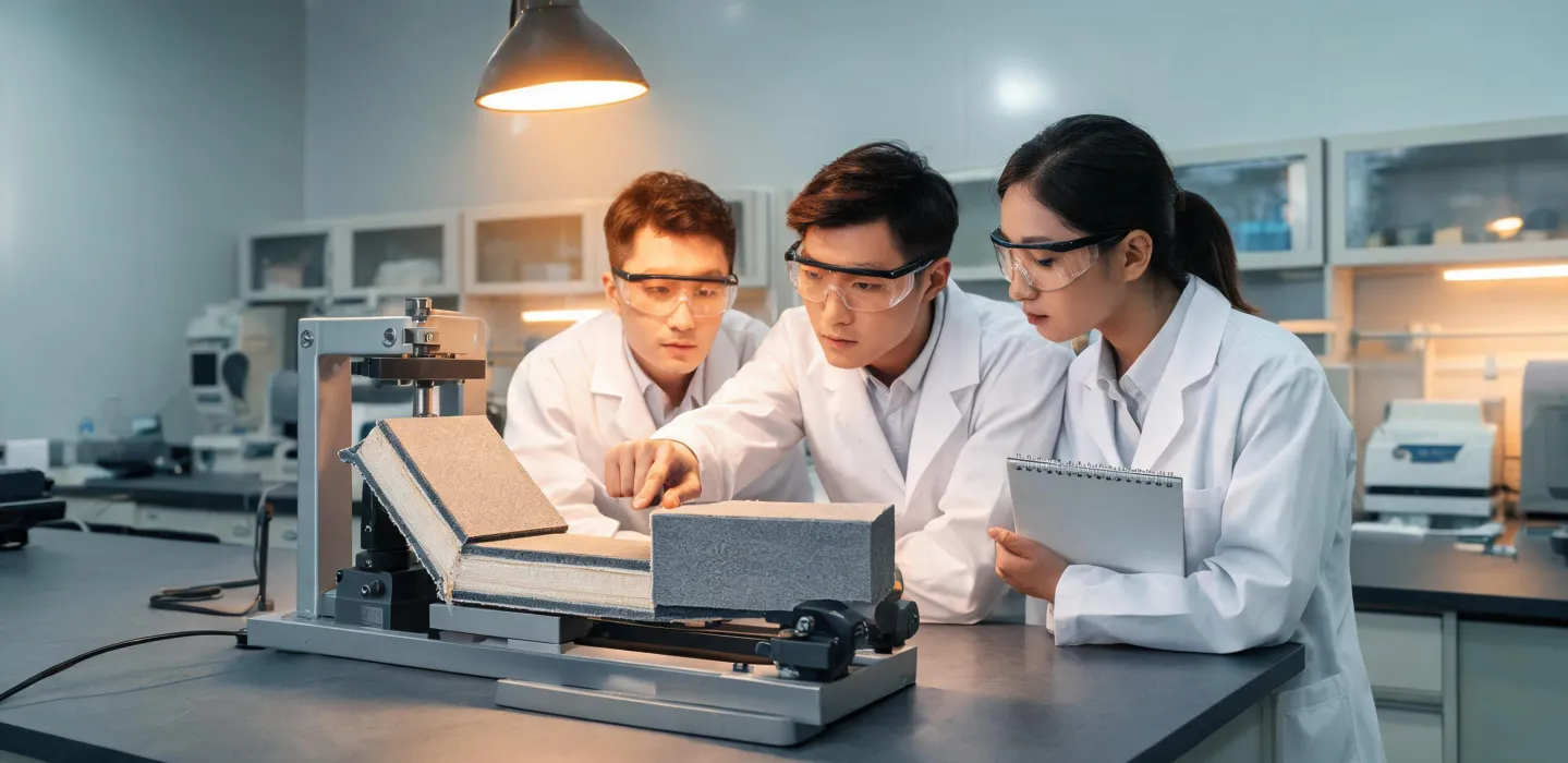 3M materials scientists reviewing bonding samples